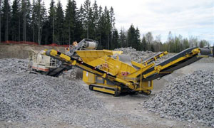 建筑垃圾處理設(shè)備 履帶式移動破碎站產(chǎn)品圖片