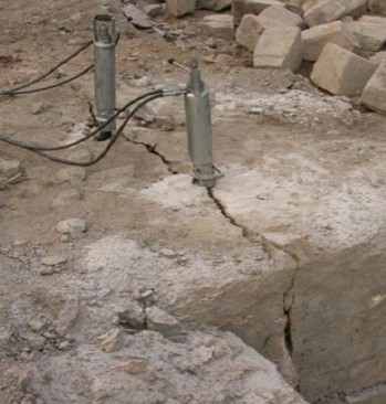 水晶礦無炸藥開采設備，液壓靜爆機 