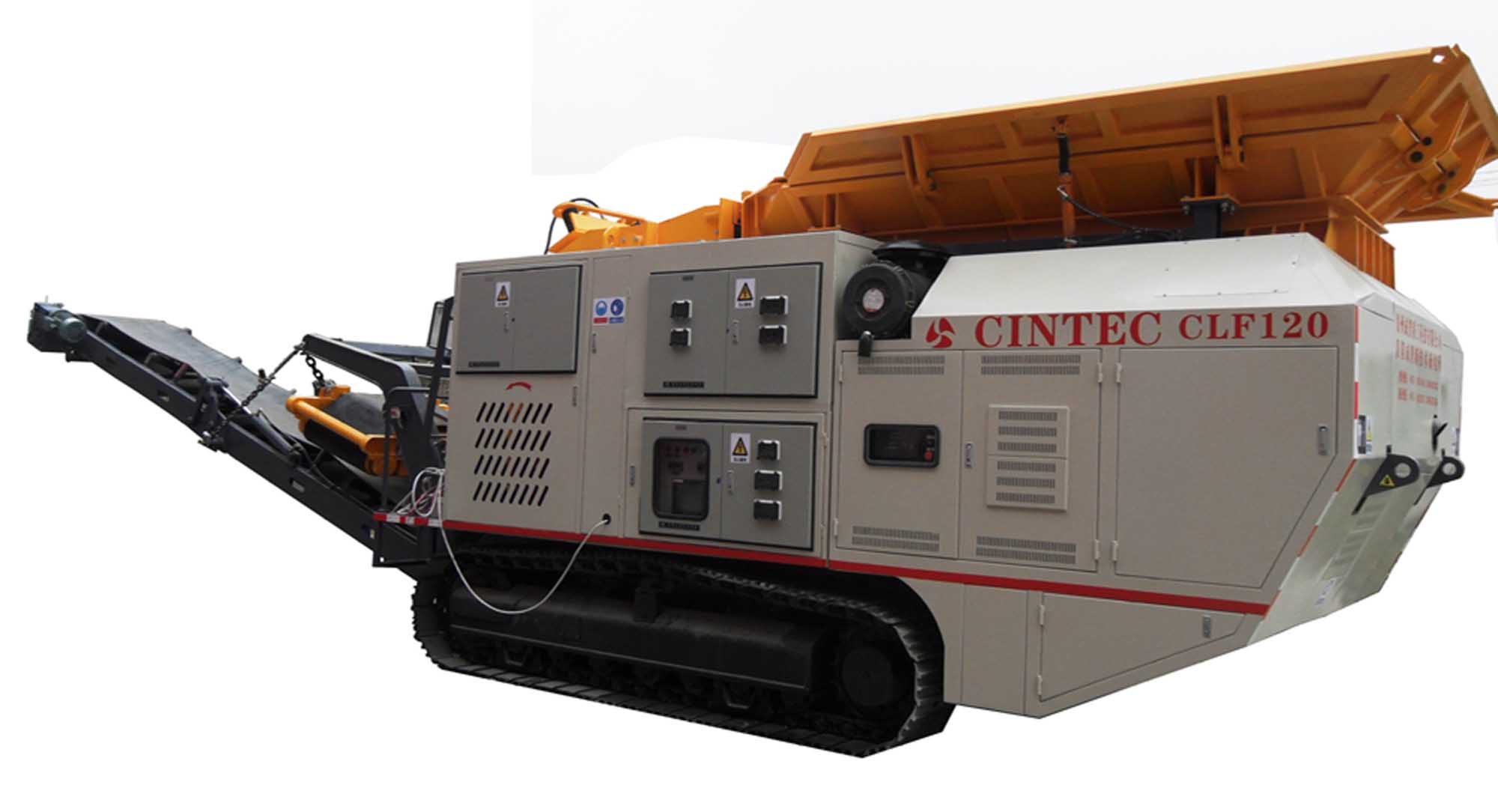 履帶式移動(dòng)破碎工作站