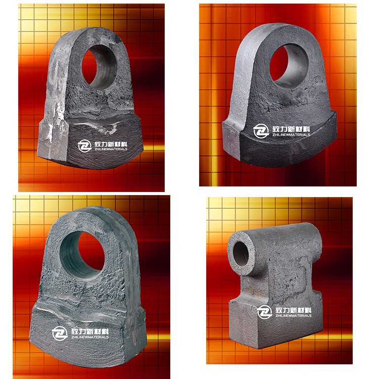 長期供應(yīng)破碎機(jī)耐磨錘頭合金化超高錳錘頭支持來圖