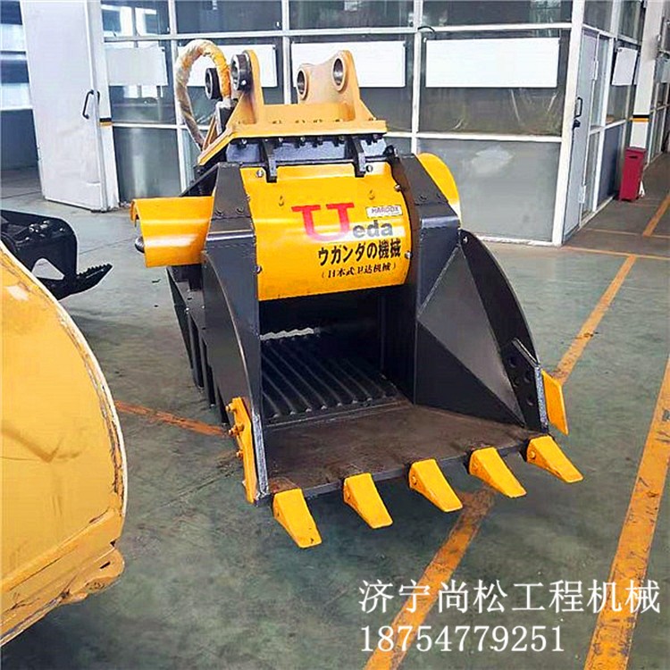 破碎鏟斗挖掘機(jī)破碎斗可快速破碎礦