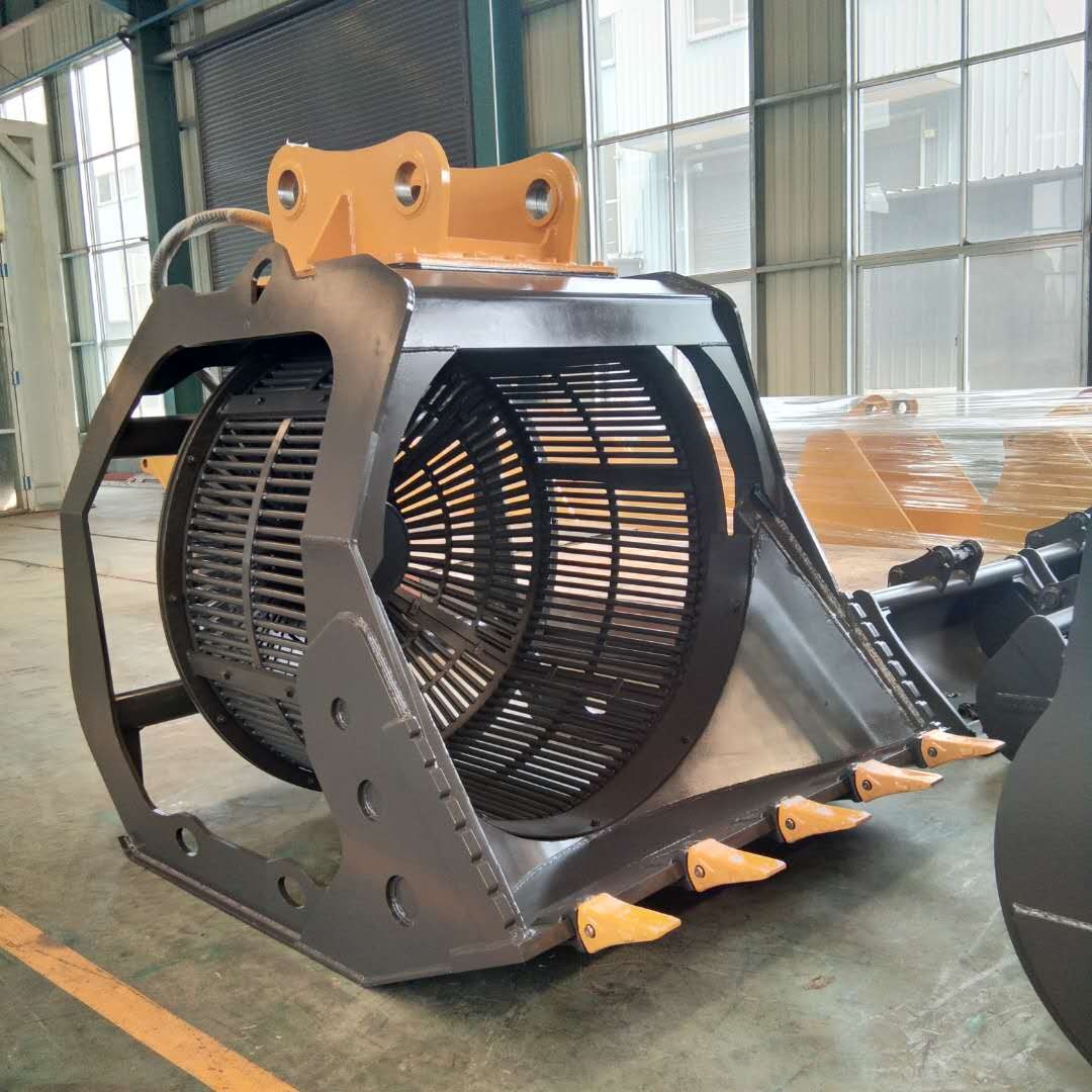 卡特320挖機(jī)旋轉(zhuǎn)篩土斗 河道洗沙斗產(chǎn)品圖片