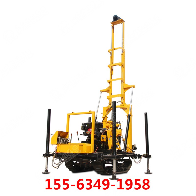 履帶打井機 200米液壓水井鉆機 自行走鉆井設(shè)備