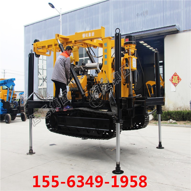 履帶地質(zhì)勘探鉆機 500米柴油液壓打井設(shè)備