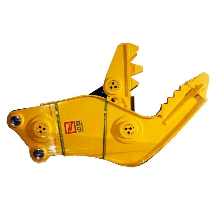 三一245挖掘機粉碎鉗液壓剪大鋼牙咬碎水泥樁梁柱