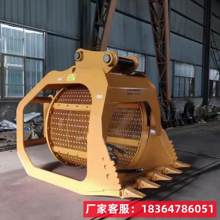 管道回填挖機(jī)篩分斗篩土斗 土壤修復(fù)滾筒篩網(wǎng)斗產(chǎn)品圖片