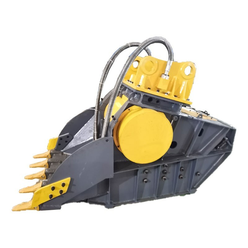 挖掘機液壓顎式破碎斗白改黑混凝土路面廢料破碎好設備