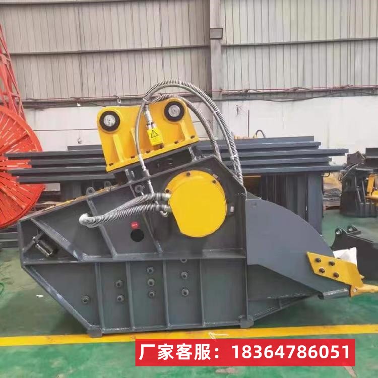 鉤機改破碎斗直接連接破碎錘管路液壓顎式破碎斗