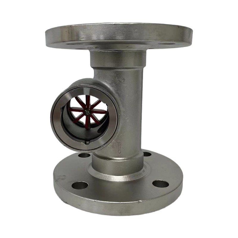 304不銹鋼法蘭葉輪視鏡 偏心流量水流指示器 觀察可視流動(dòng)