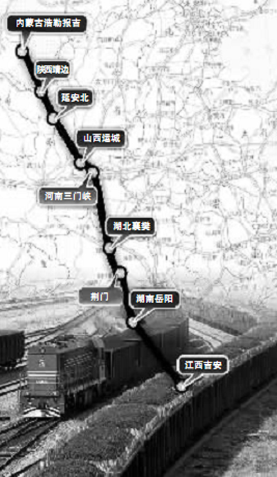 北煤南運鐵路路線圖
