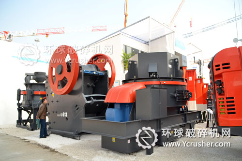 山特維克展示的顎式破碎機、沖擊式破碎機、圓錐破碎機設備